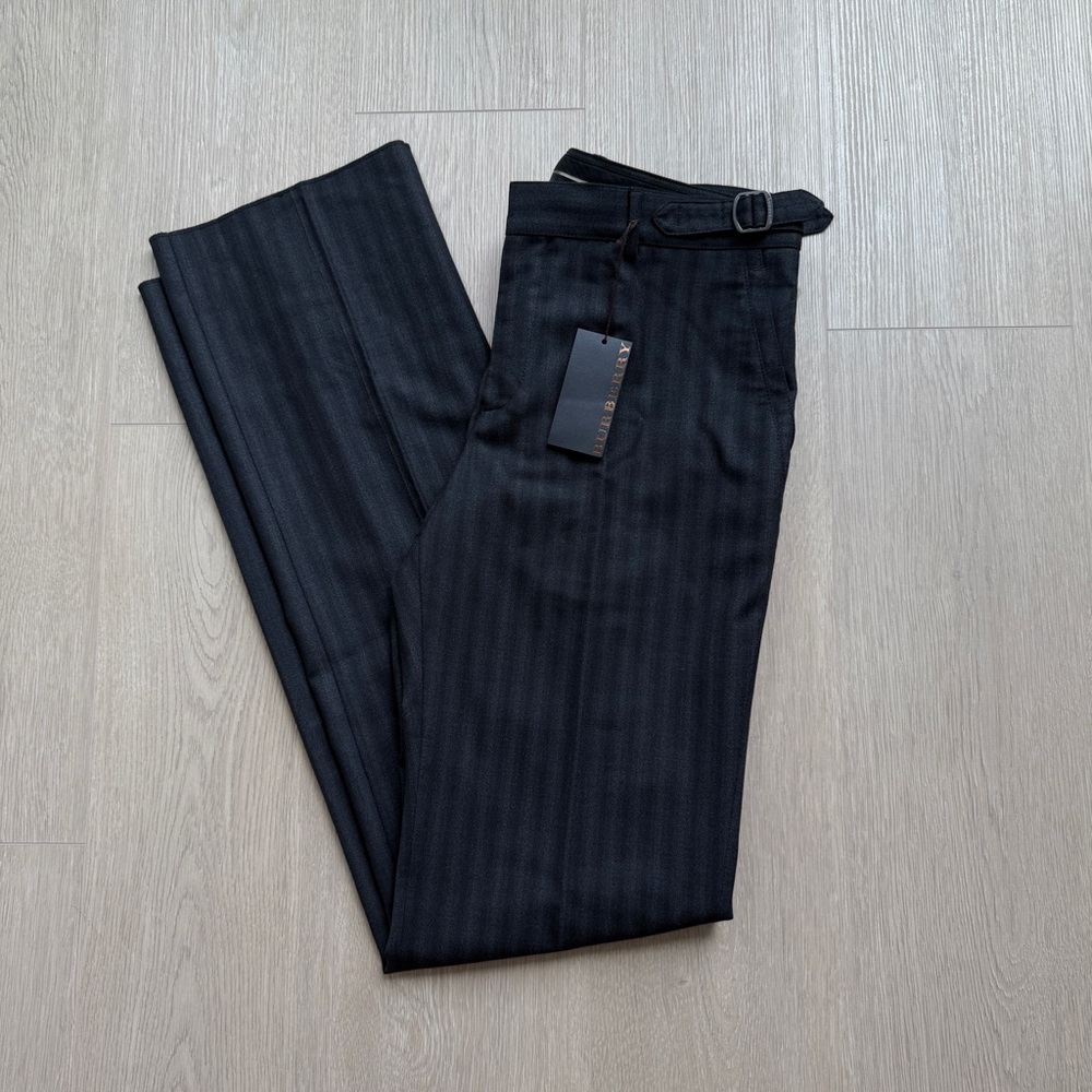 Burberry Charcoal Pinstripe Pants